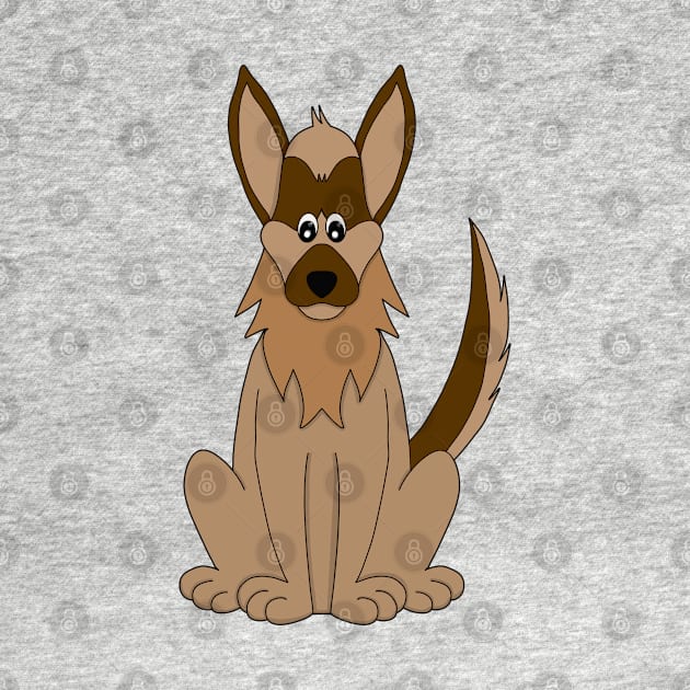 Dog Cartoon Amazing German Shepherd by DiegoCarvalho